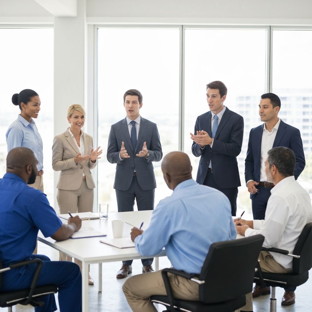 Safety consultants working with truck drivers